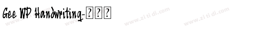 Gee WP Handwriting字体转换